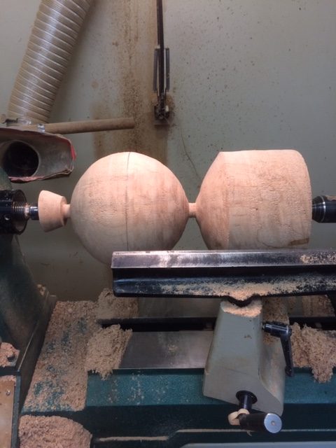 Turning the Sphere and Base on the Lathe