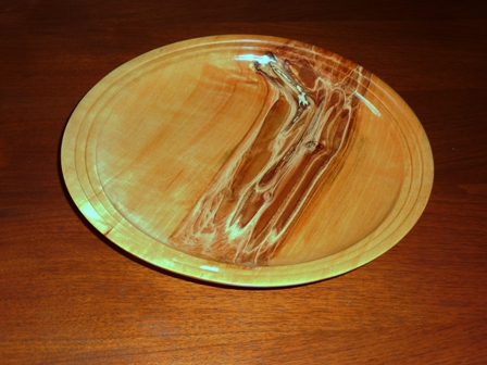 16″ Birch Platter with Pith Grain
