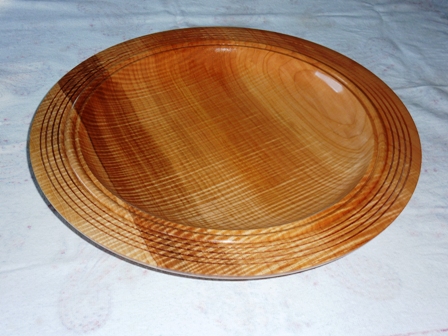 17″ Maple Platter with Quilted Grain Pattern